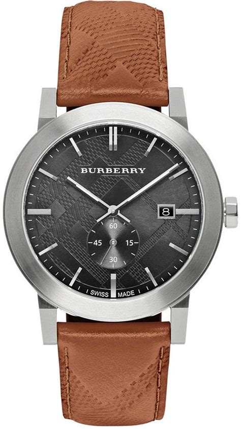 Burberry Men's Swiss Chronograph The City Brown Leather 